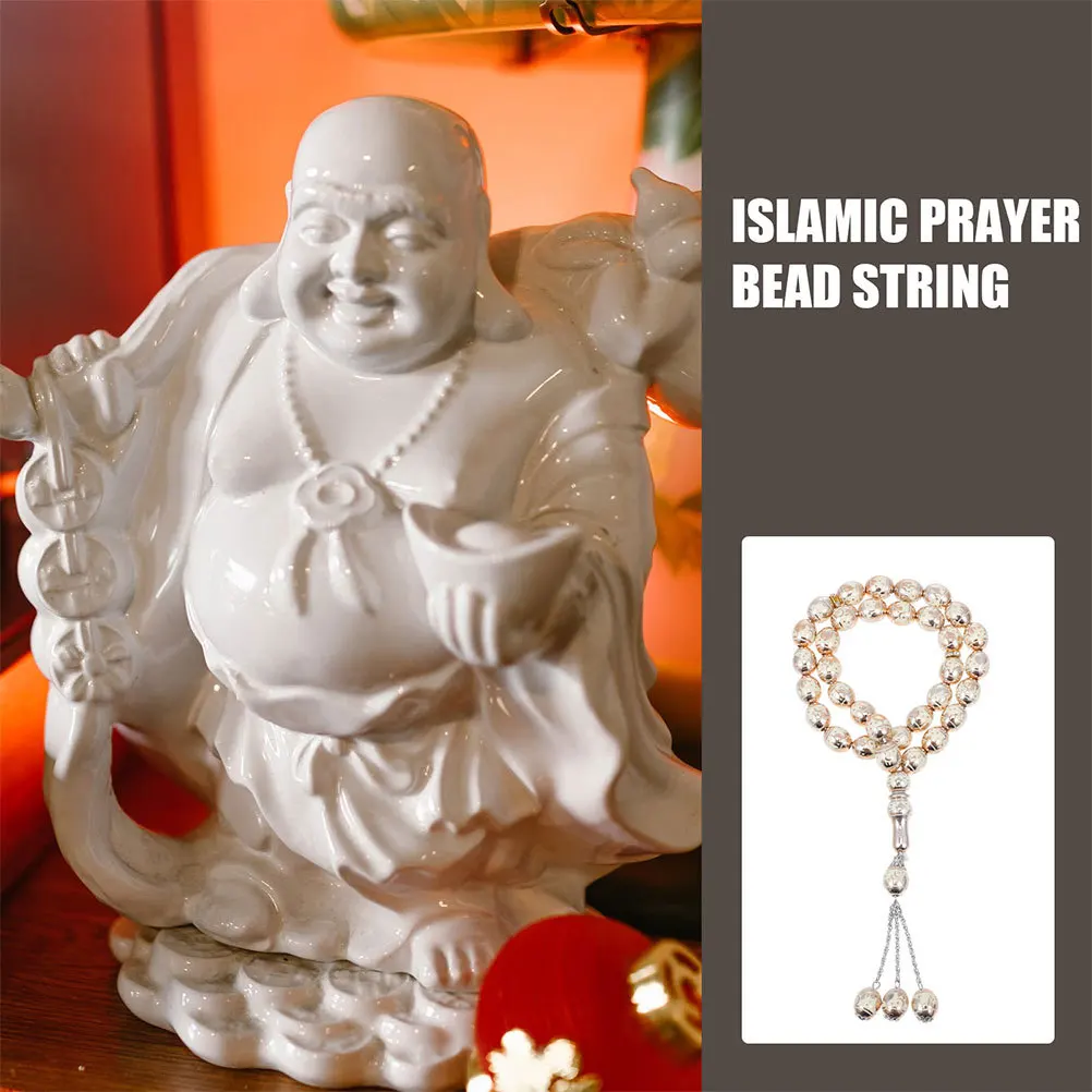 2 قطعة سبحة صلاة أكريليك تسبيح 33 عدد متعدد الألوان أساور مسبحة رمضان إسلامية التأمل العبادة الدينية مطرز