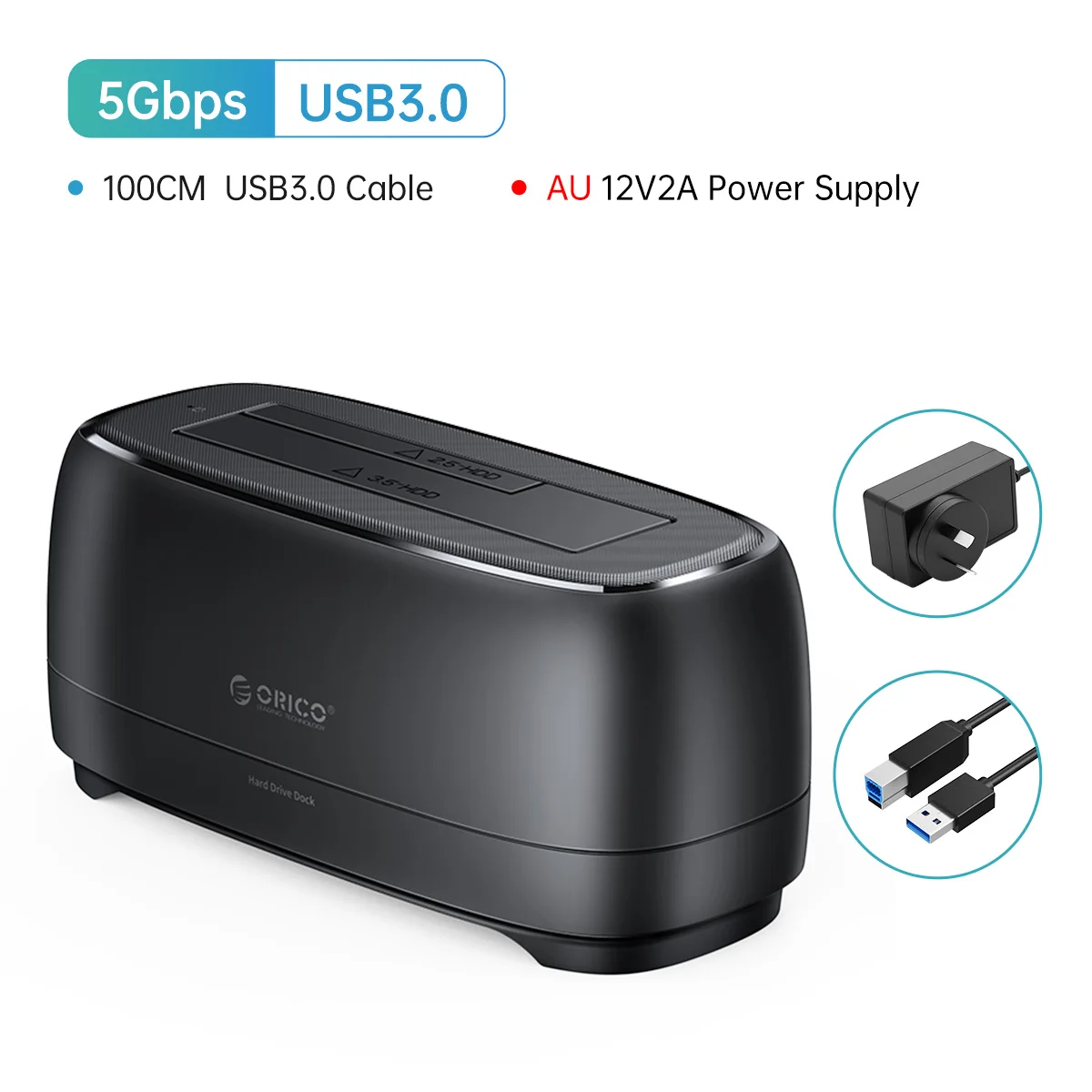Orico sata to usb 3,0 Festplatten-Docking station für 2.5 "3.5" ssd Festplatten gehäuse 5 Gbit/s Geschwindigkeit HDD-Docking station Festplatten gehäuse