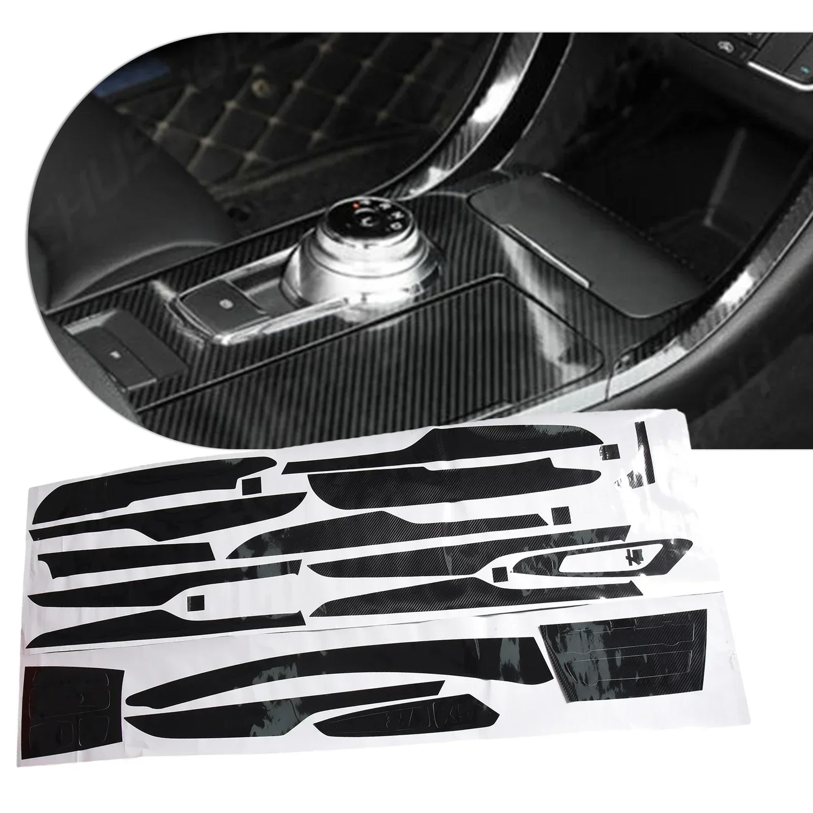 Carbon Fiber Interior Stickers For Right-Hand Drive Modification Replace Texture Vinyl Modern Style Special Film