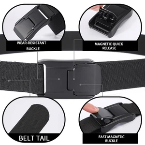 New elastic belt for men and women Fast release buckle real real nylon unisex elastic belt jumpsuit 9 Main Sales Women's Cycling Jumpsuit - №5