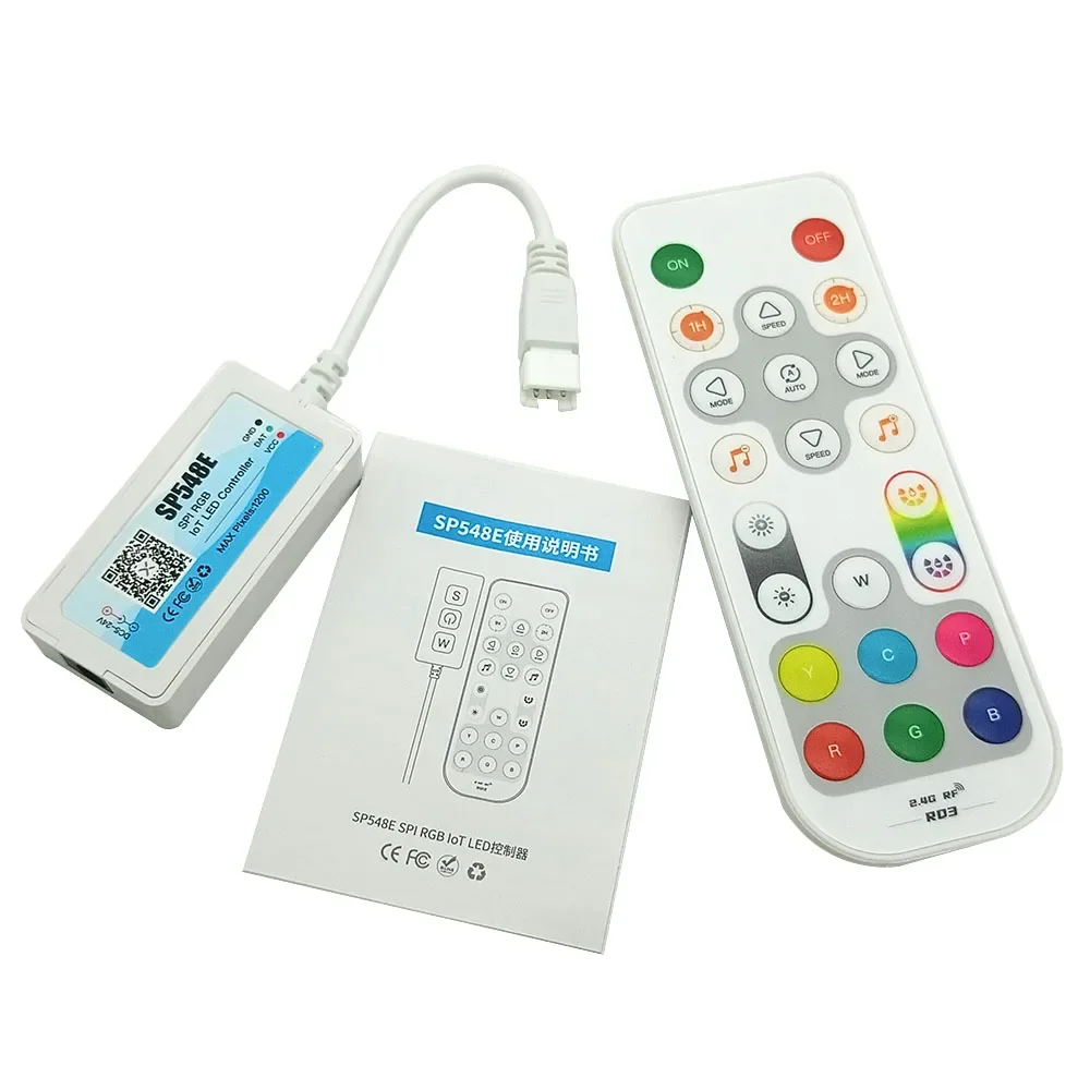 LED Controller S548E Bluetooth Music App Ifor WS2811WS2812 Addressable LED Light Strip Single Line and Double LineDC5V-24V