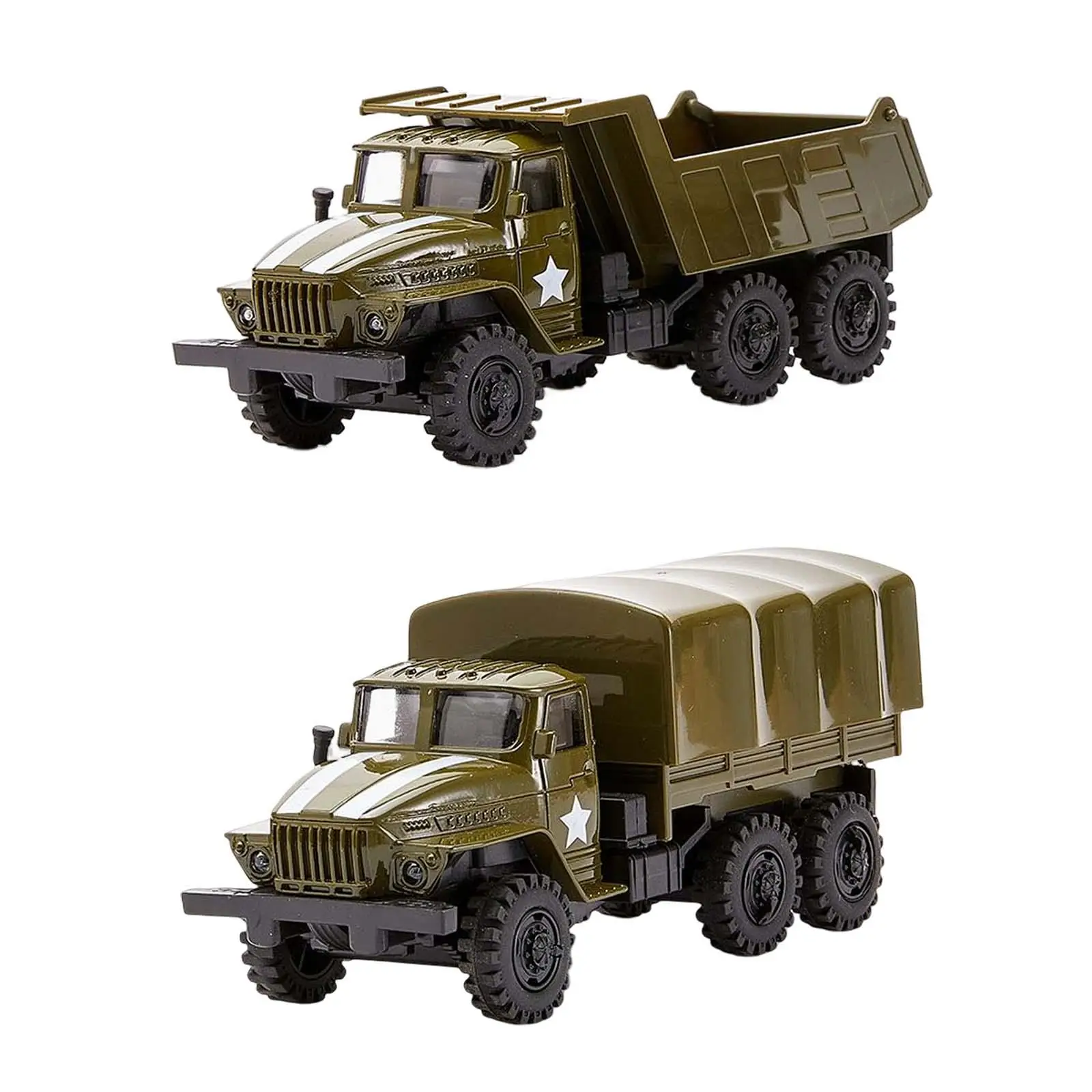 1:50 /1:64 Scale Diecast Truck Armored Model Car Transport Vehicle Glue Free Assembly Model Military Toy Car Children\'s Toy