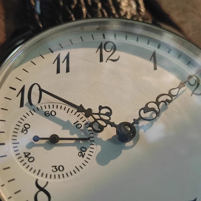 ساعة ميكانيكية يدوية للرجال 44 ملم شانغغو الأعمال النورس ST3600 الأدبية الرجعية تعديل مقياس الأزهار جلد طبيعي