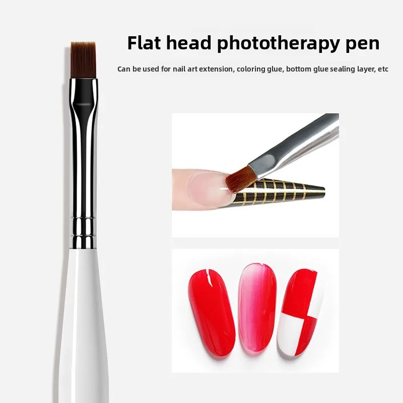 1-10Pcs Gel Nail Art Brush Set - For Tips Builder, Overlay, Sculpting, Poly Gel & Extensions Nail Brush for Salon Home DIY