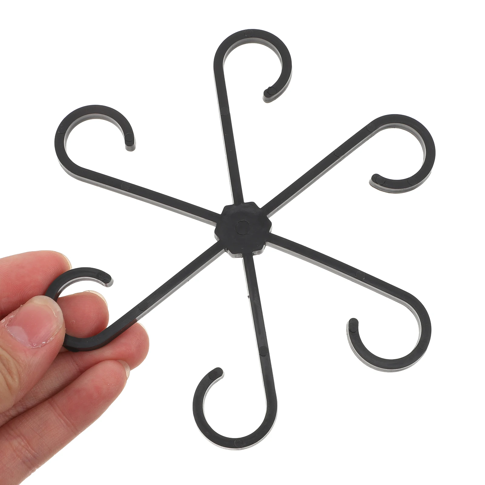 

12pcs Plant Support Stakes Climbing Houseplants Stem Holders Garden Vine Supports Fixing Hooks Black Durable Abs Reusable