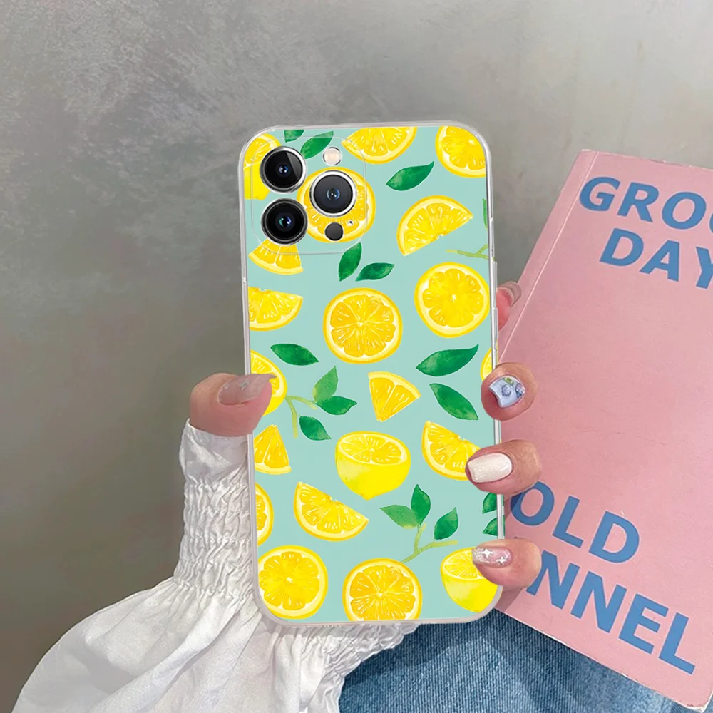 Fruit Lemon  Phone Case For iPhone 15 14 11 12 13 Mini Pro XS Max Cover 6 7 8 Plus X XR SE 2020 Funda Shell