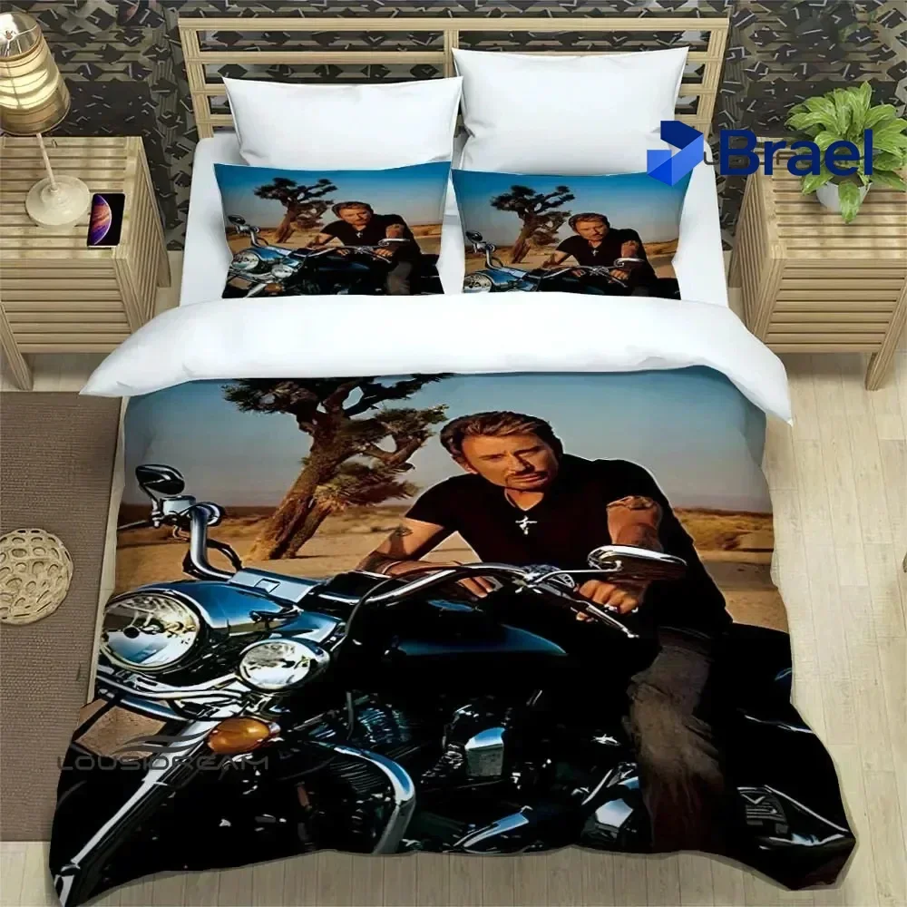 Exquisite Rock Star Johnny Hallyday Bedding Sets Exquisite Bed Supplies Set Duvet Cover Bed Comforter Set Bedding Set Luxury Bir