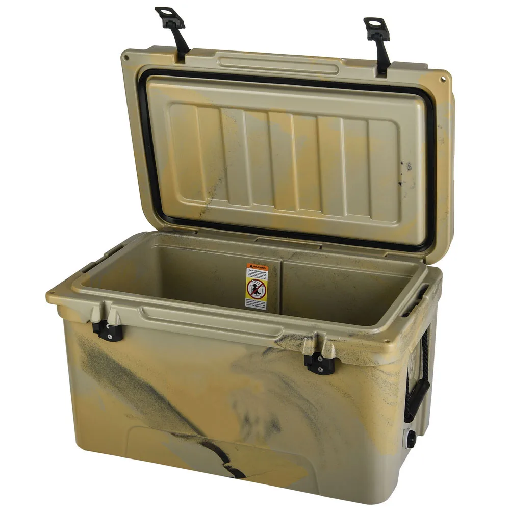 Robuster 65-Liter-Trocken-Eiskühlbox aus Kunststoff auf Rädern