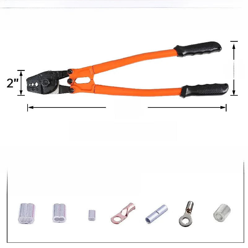 14''Wire Rope Crimper Tool for Aluminum Copper Sleeve Ferrules - Crimping Pliers for 1.5-3.5mm Cable Railing End Fittings