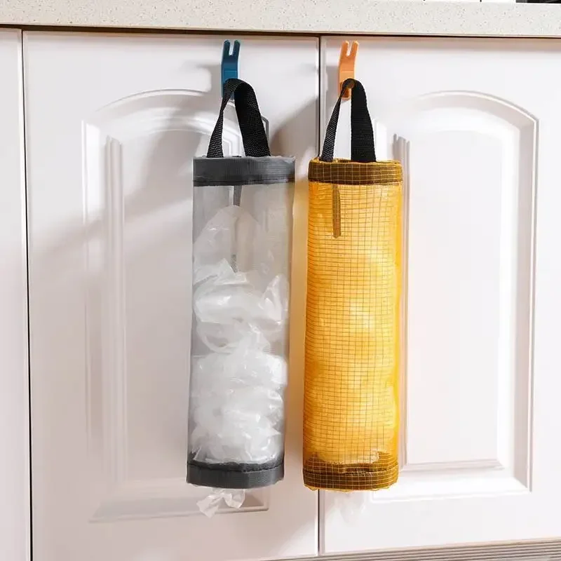 Kitchen Home Mesh Dispenser Organizer Trash Bags Holder Bag Storage Bag Garbage Bags Grocery Holder Home Garbage Organizer