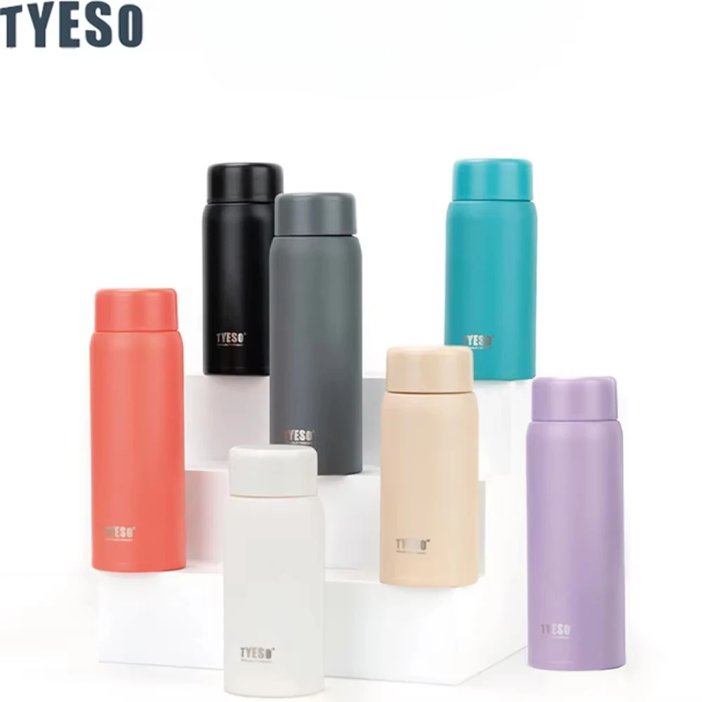 Tyeso 150ml Mini Vacuum Insulated Water Bottle Slim Stylish Portable Thermos Cup Compact Pocket Size Daily Drinking Flask