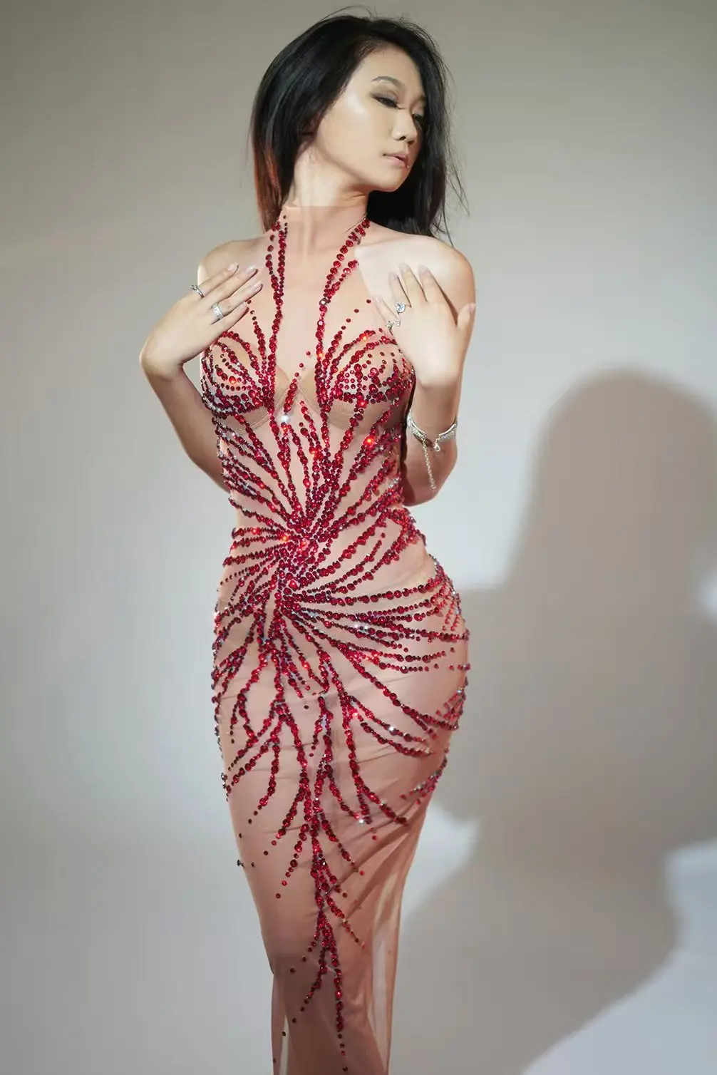 Shucha Luxuriours платья для выпускного вечера со стразами для женщин сексуальное вечернее бальное платье событие празднование дня рождения платье одежда для фотосессии