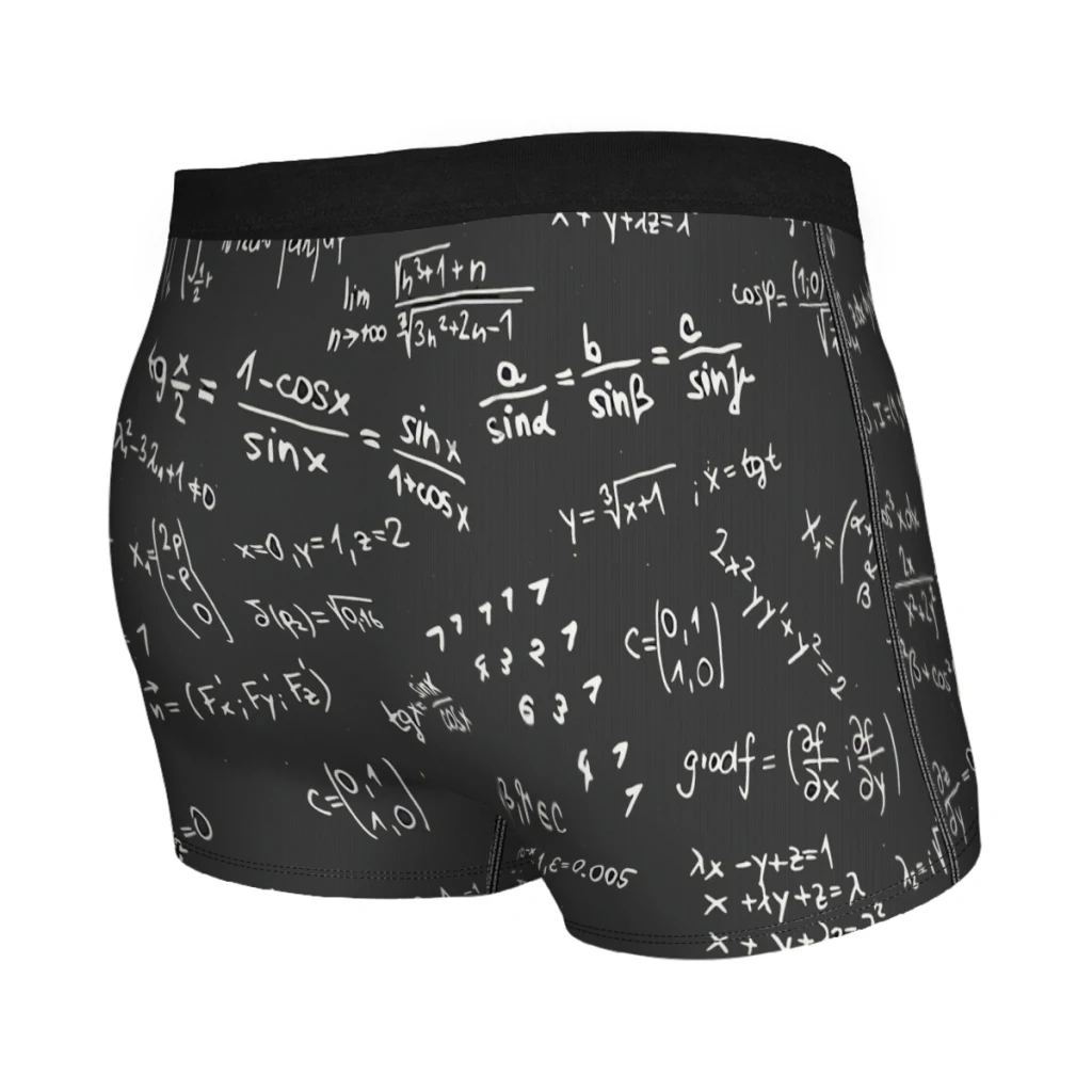 Blackboard With Math Formulas Mathematics Equations Number Underpants Breathbale Panties Men's Underwear