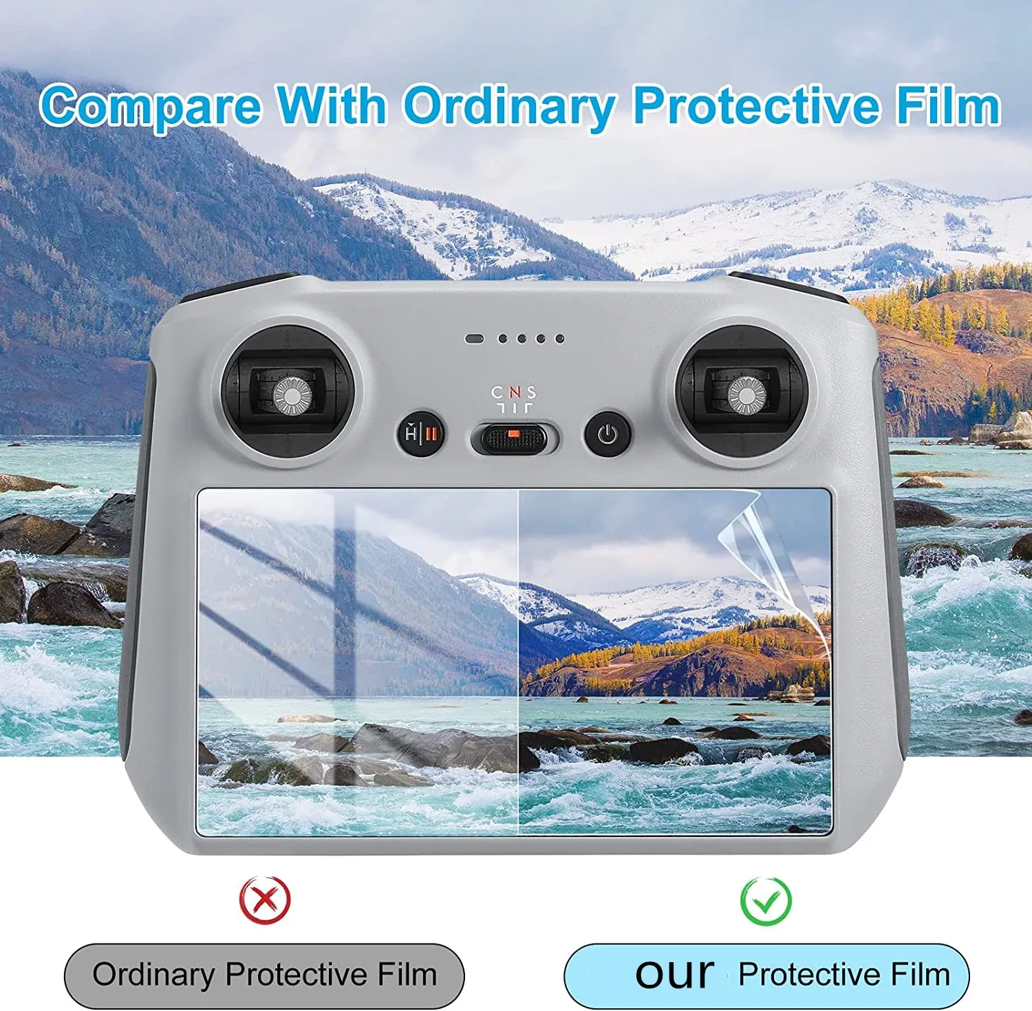 Protective Film for DJI Mini 3 Pro HD Glass Screen Protector Hardness Anti-Scratch Screen Film RC Remote Controller Accessories