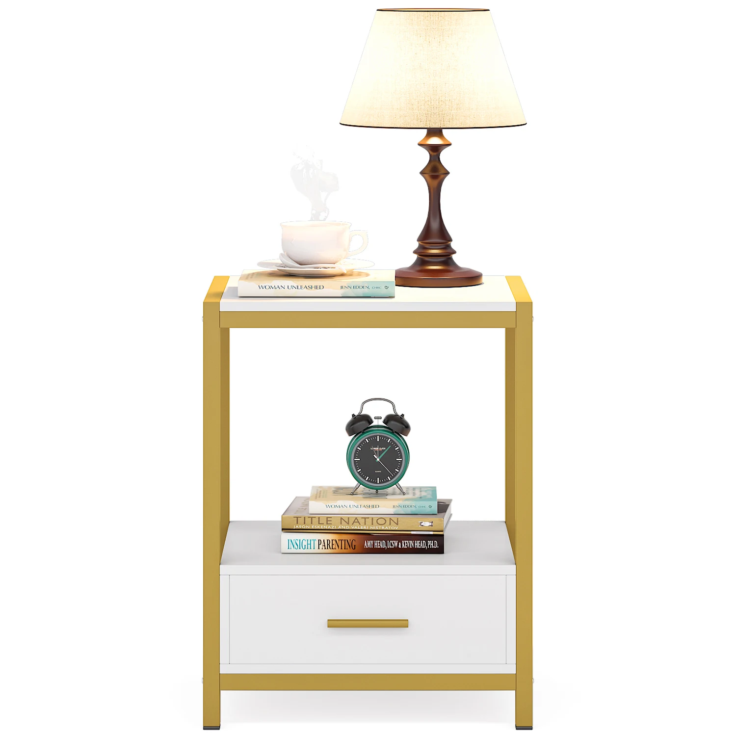 Tribesigns-Table de oral et avec Étagère de Rangement, Table d'Appoint