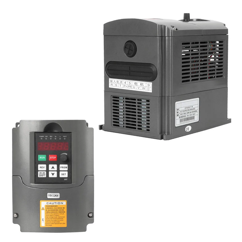 Inverter Boost 2.2KW 110V Single‑Phase Input 3‑Phase 110V Output Motor Controls HY02D211B Inverter Variable Frequency Drives