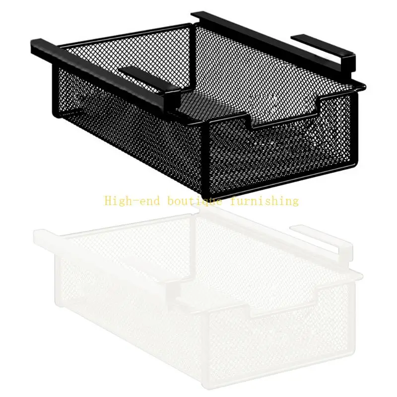 L9NB Slide Out Metal Under Desk Planner Drawer For Telecommute Study Room Rustproof Plan Space Optimization Unit