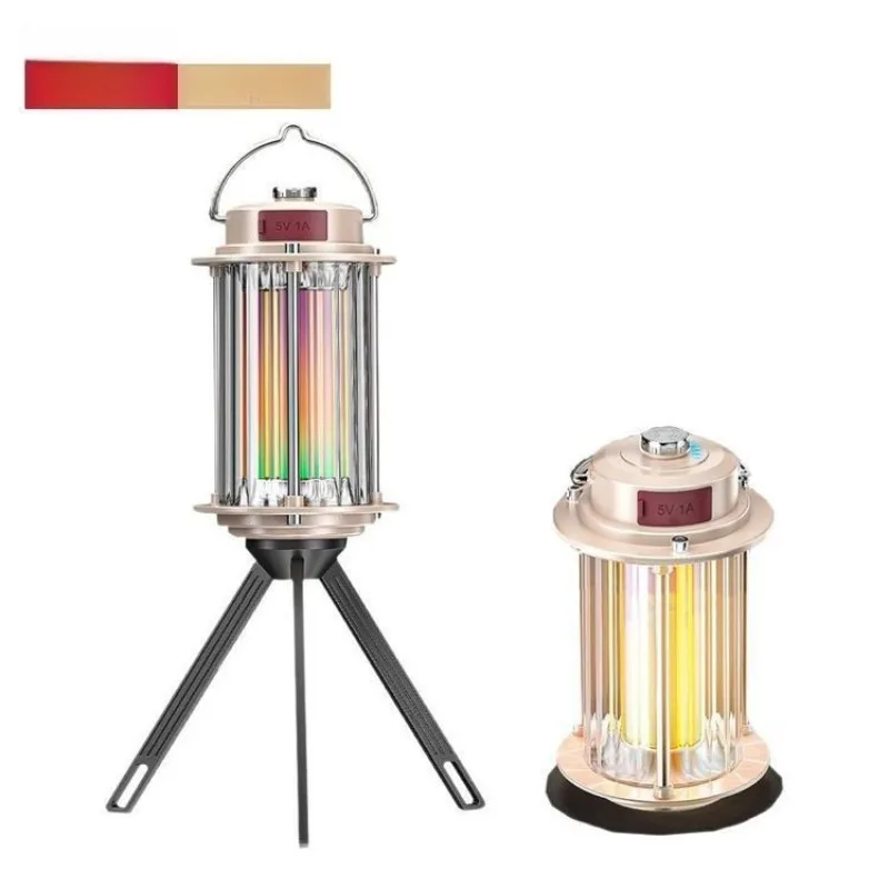 Multifunctional Camping Lamp with Handle & Stand, Ambient Tent Light, Outdoor/Home Use, Super Bright Rechargeable Flashlight