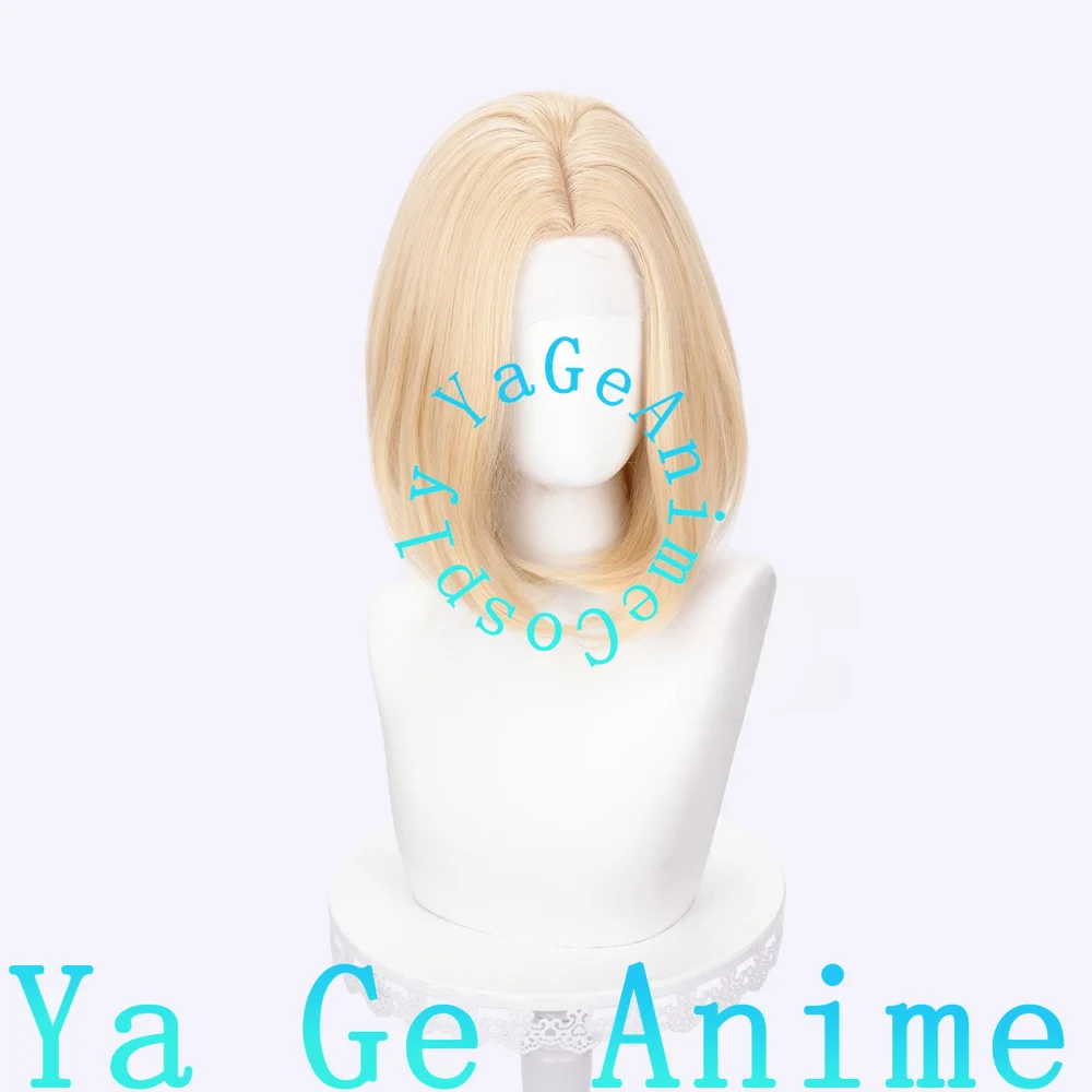 Universal 35cm Middle Part Lace Front Cosplay Wig Multi Color Short Hair for Costume Makeup Practice