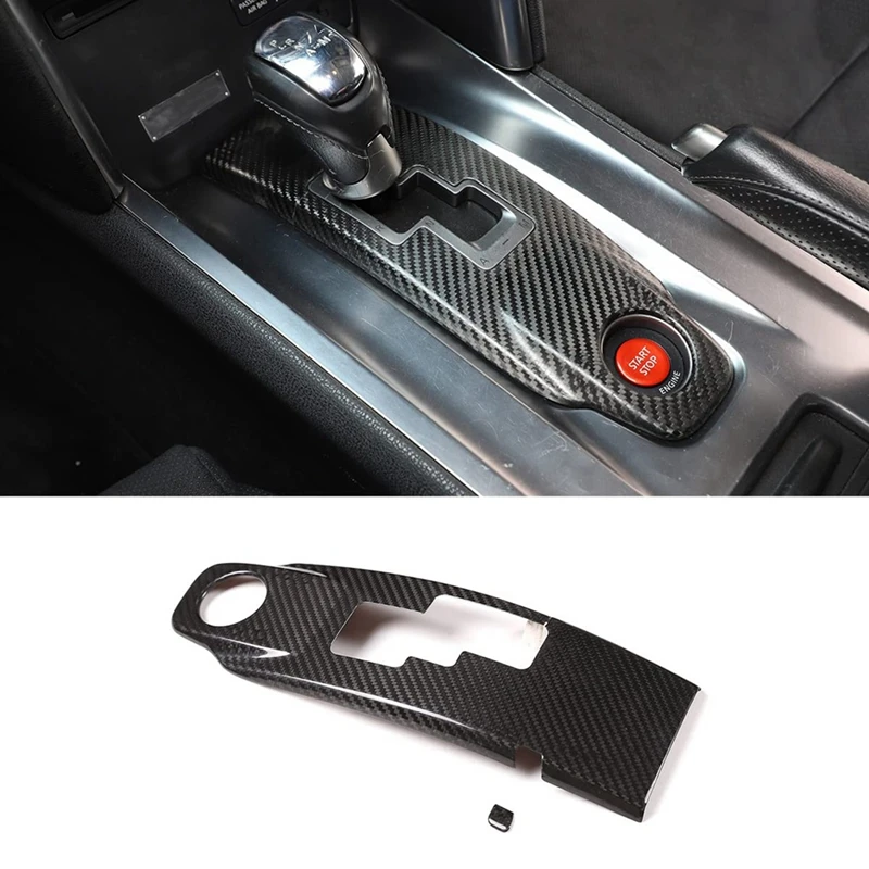 

For Nissan GTR R35 2008-2016 Dry Carbon Fiber Center Console Gear Panel Frame Decoration Cover Trim Interior Accessories Parts