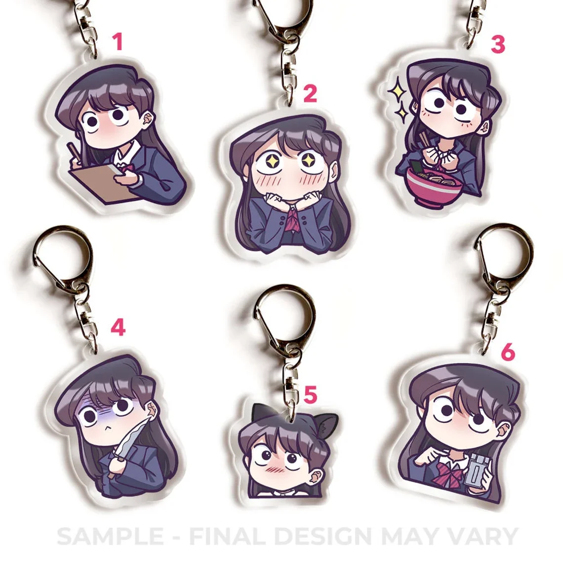 Cute Q-Version Cat Acrylic Keychain Animation Design 
