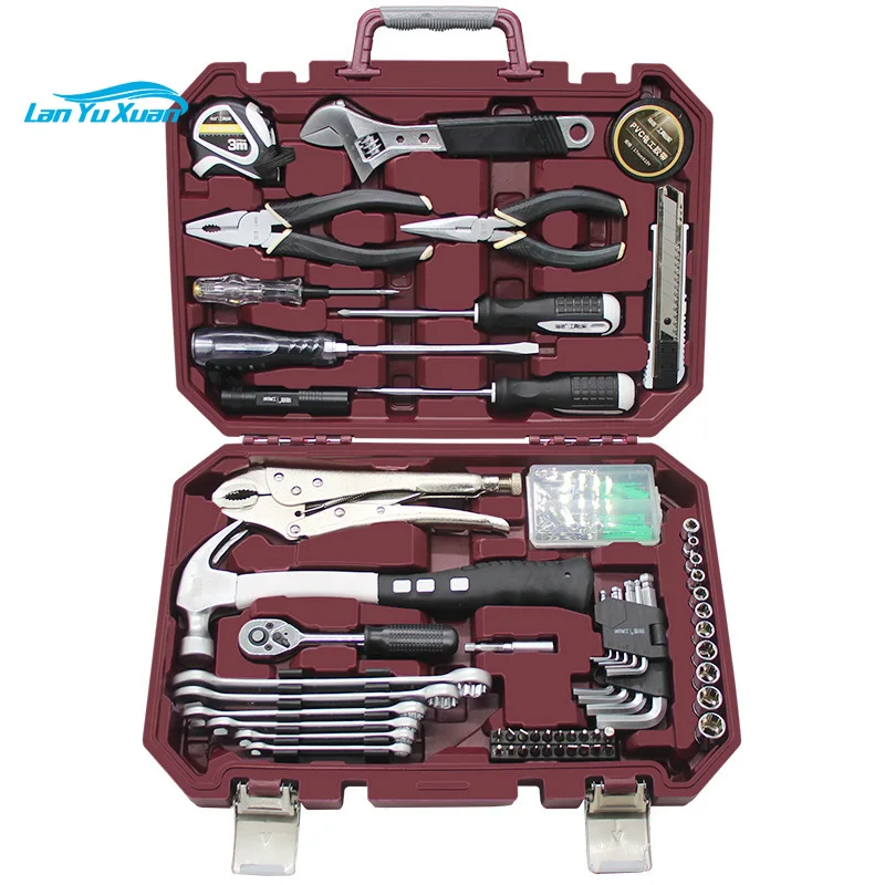 Yingtong maintenance set manual tool combination complete toolbox wholesale Tool household hardware