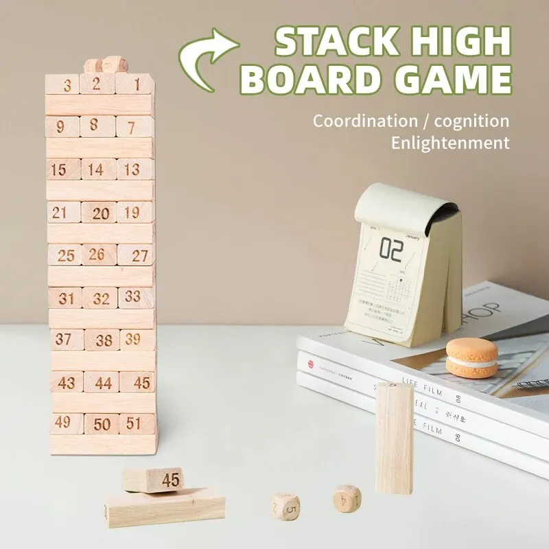 لعبة لوح خشبي قابلة للطي للأطفال - 54 قطعة لعبة تعليمية للتعلم المبكر، لعبة ألغاز تفاعلية بين الوالدين والطفل #1