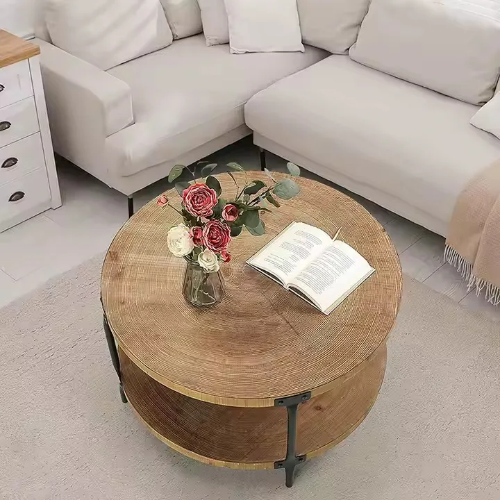 Furniture Simple Study Makeup Modern Nordic Creative Modern Wood Iron Coffee Table Modern Multifunctional