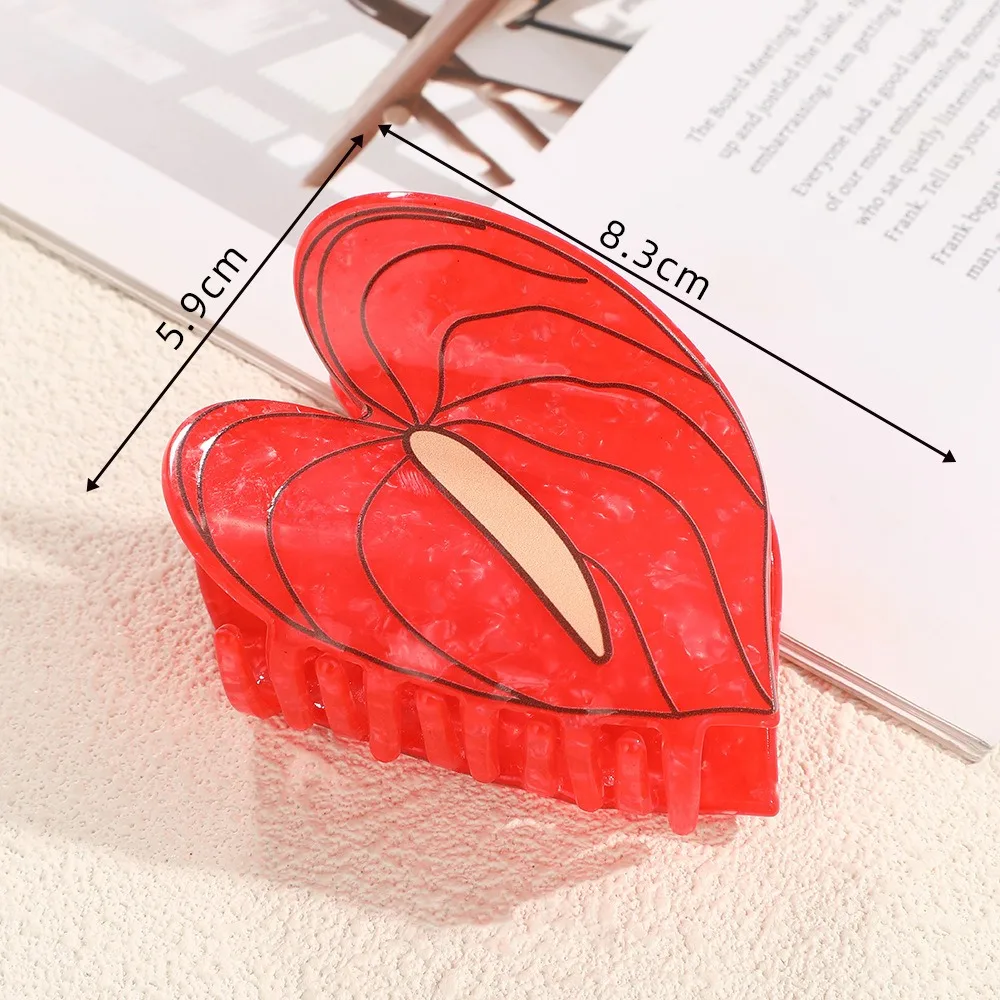 Elegant 8CM Hair Claw Clip Dolphin Shell Series Jelly Color Hairpin Hair Claw Gift