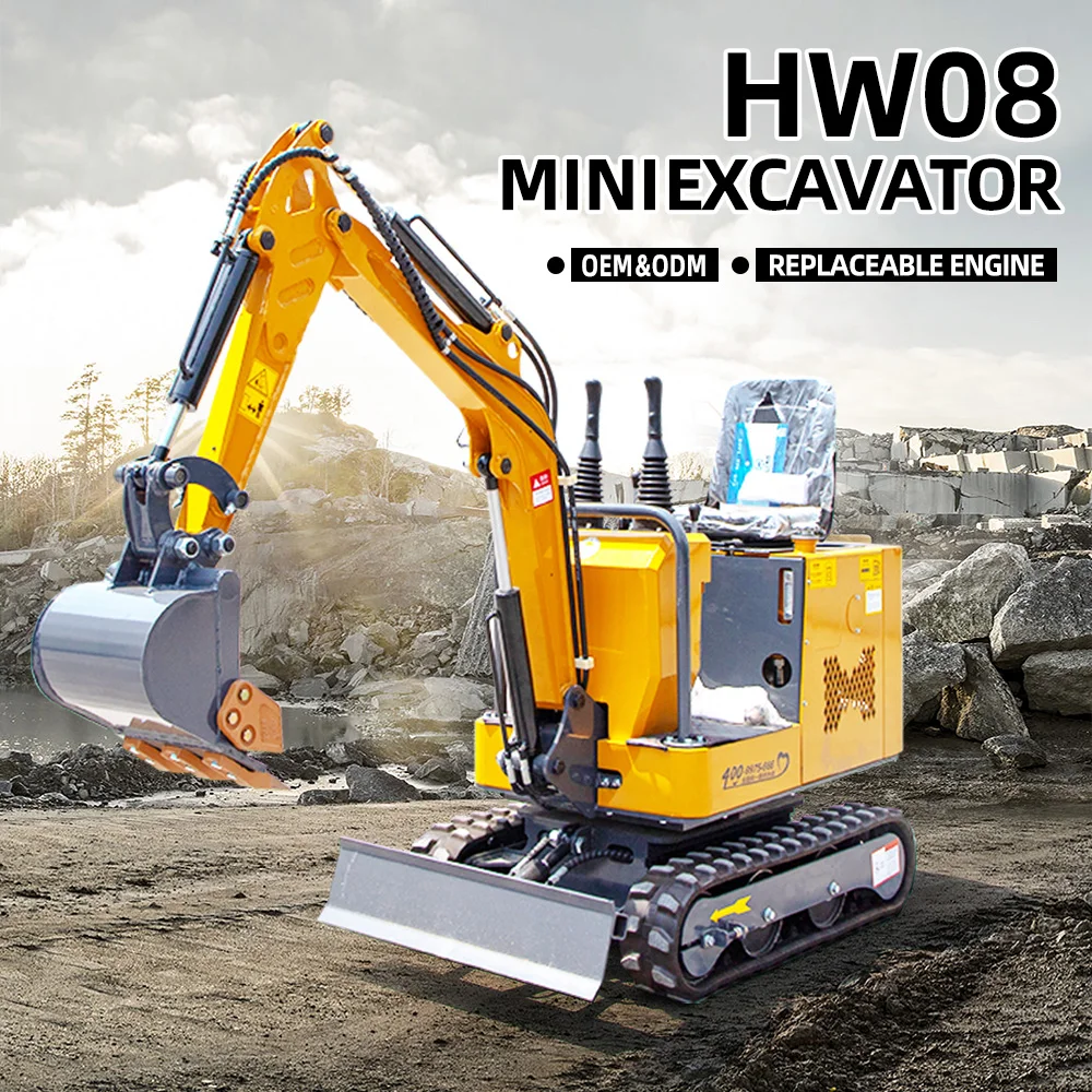 

Mini Excavator Manufacturer 0.8 Ton Factory Direct Sales Quality Assurance Small Digger 1T Micro Hydraulic Digging Machine