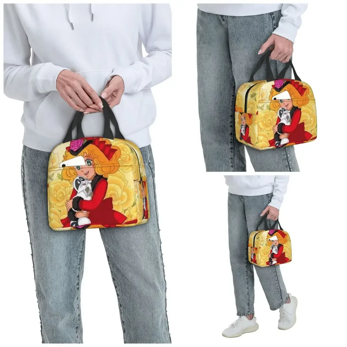 Candy Candy Anime Manga Insulated Lunch Bag for Kids School Cooler Thermal Food Box Tote Portable Lunch Boxes Container