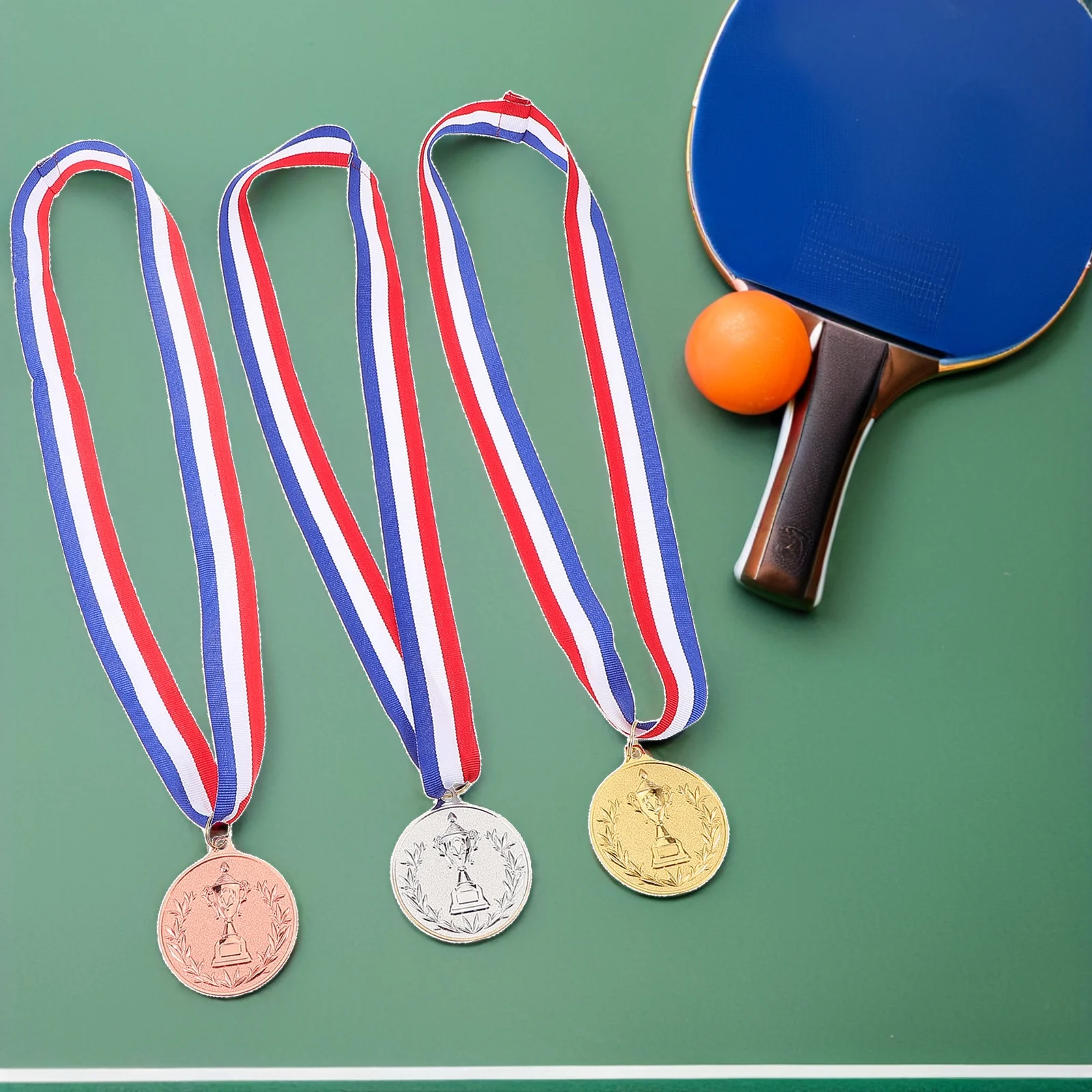 12Pcs Gold Silver Bronze Award Medals Metal Winners for Sports School Kindergarten Ceremonies Award Medals Gold Silver Bronze