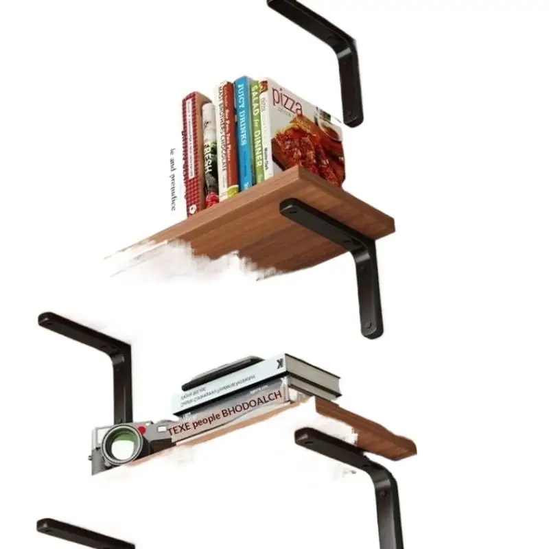 Saving Storage Display Rack Kitchen Bathroom Wall Shelves Floating Wood Water Resistant-Space