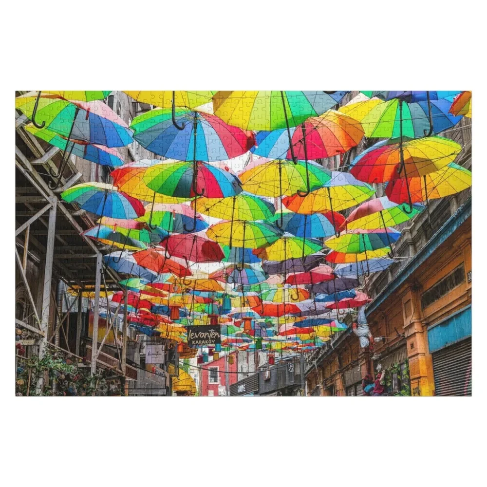 

Colourful Umbrellas In Istanbul Jigsaw Puzzle For Children Name Wooden Toy Jigsaw For Kids Puzzle