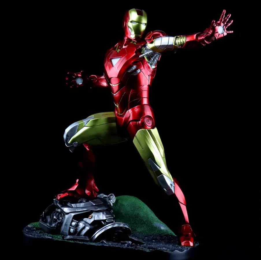 50cm Avengers Iron Man Mk6 Large Figurine Luminous Figures Iron Man Mk6 Anime Figures Gk Model Ornaments Boyfriend Birthday Gift