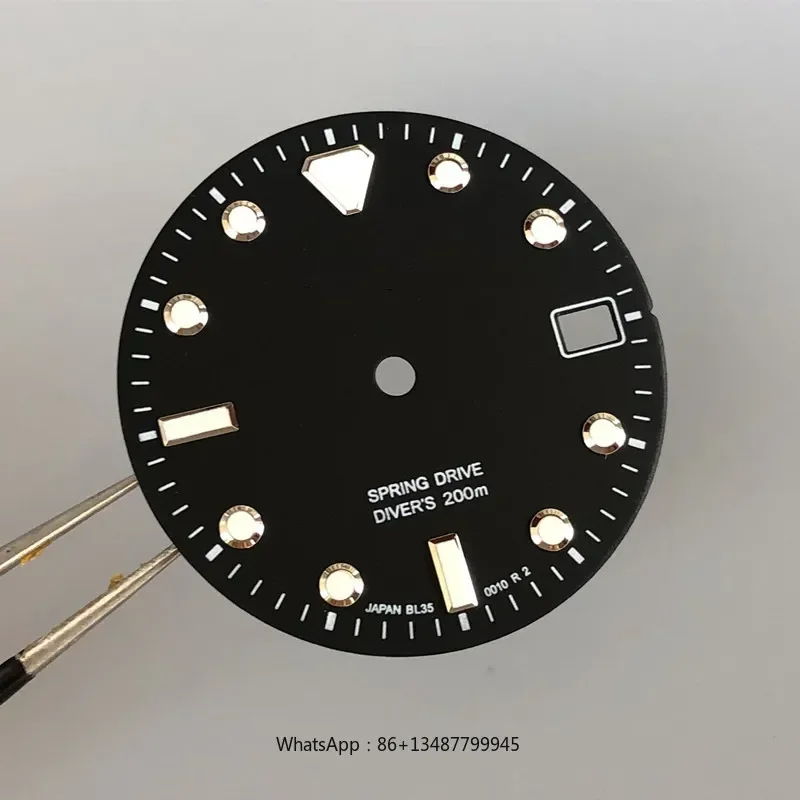 No.27 new style nh35 dial with s and gs logo fit Japan NH35/36 movement 28.5mm black color 3.0 and 3.8 feet