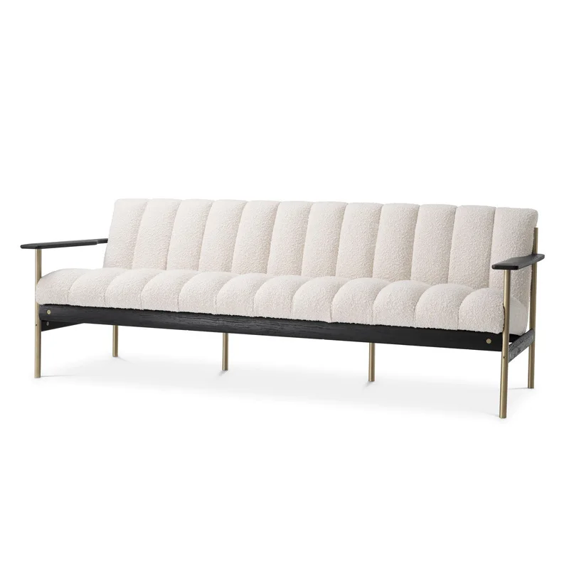 Minimalist sofa chair simple metal leisure living room straight row chair home combination