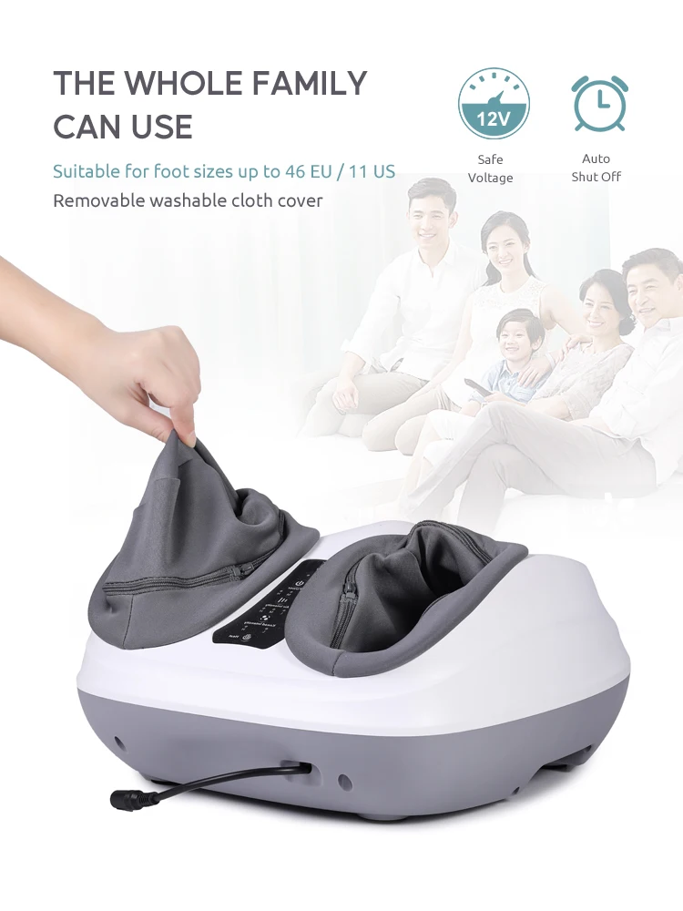 MARESE K821 Electric Foot Massager Machine Kneading Rolling Shiatsu Air Compression Vibration Massage With Heating