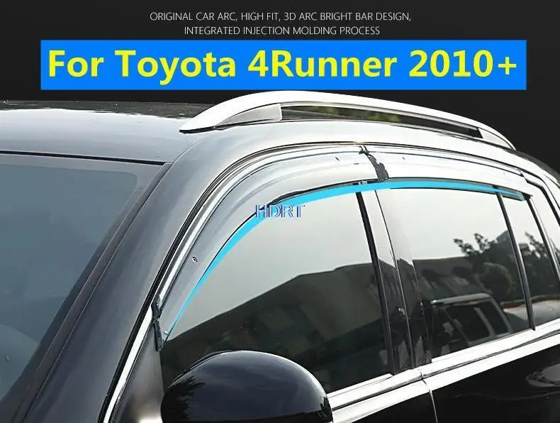 

Side Window Deflectors For Toyota 4Runner 2010-2021 Car Styling Waterproof Strip Sun Visor Special Modified Rain Eyebrow Parts