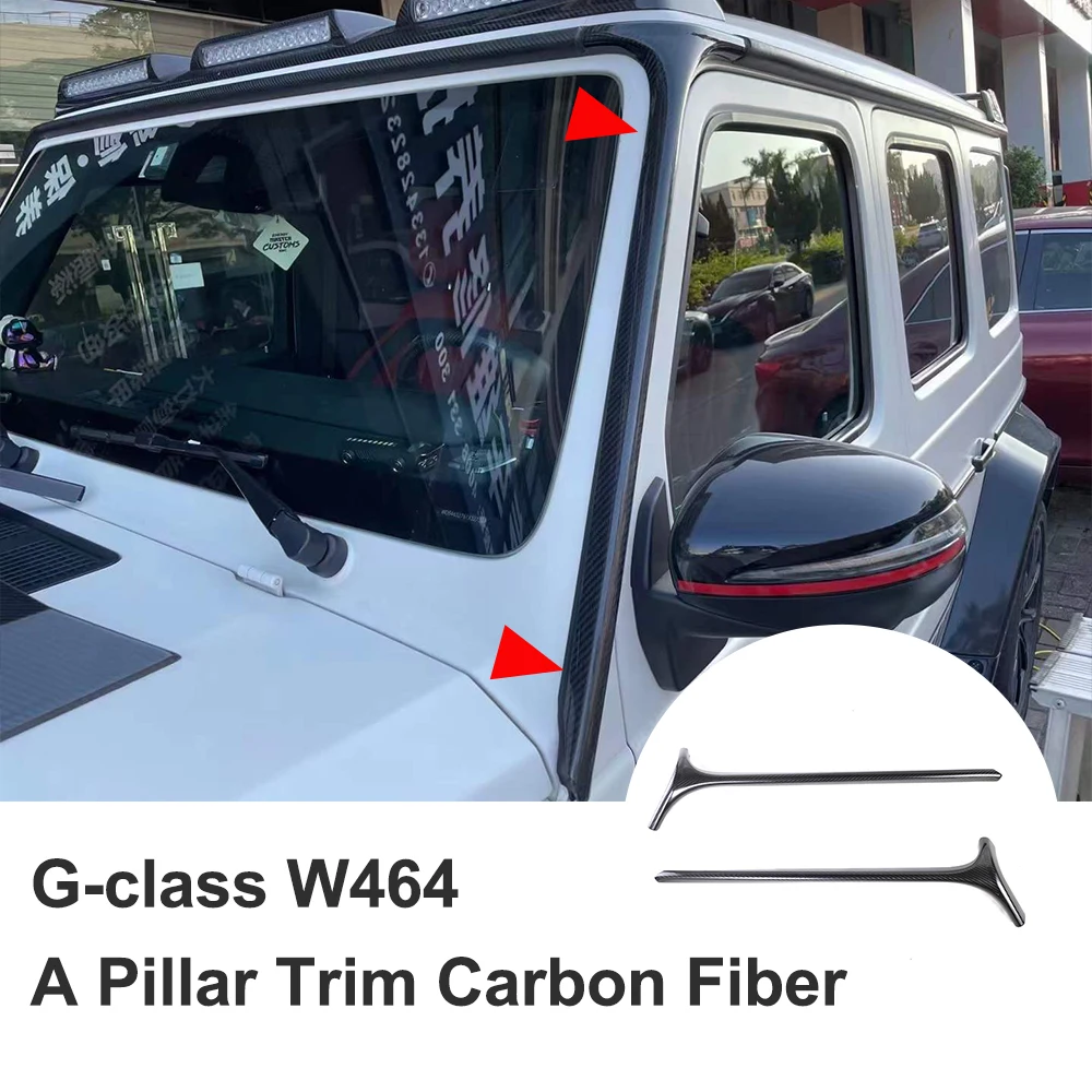 For Benz G Class W463A W464 Carbon Fiber Car A Pillar Air Vent Trim Panels Rear Window Car Accessories