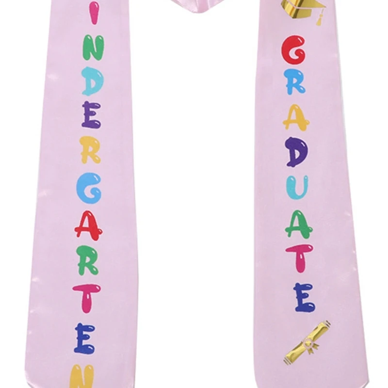 Graduation Sash for Preschool Graduation Ceremony Photo Props Kindergarten Congrats Grad Sash Colorful Words