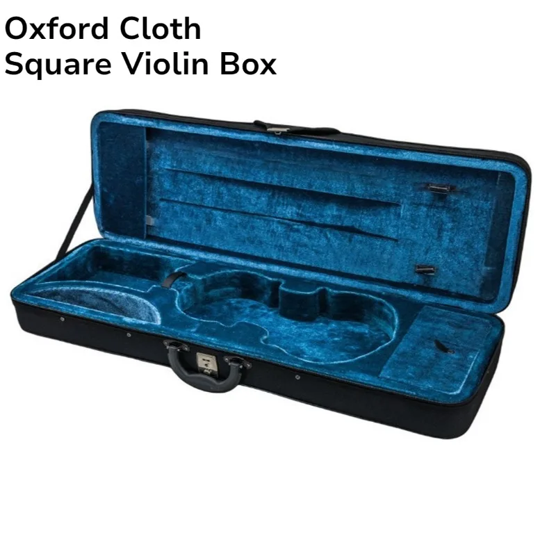 

Oxford Cloth Square Violin Box High-quality Portable Drop-proof Shockproof Lightweight Violin Case Musical Instrument Accessory