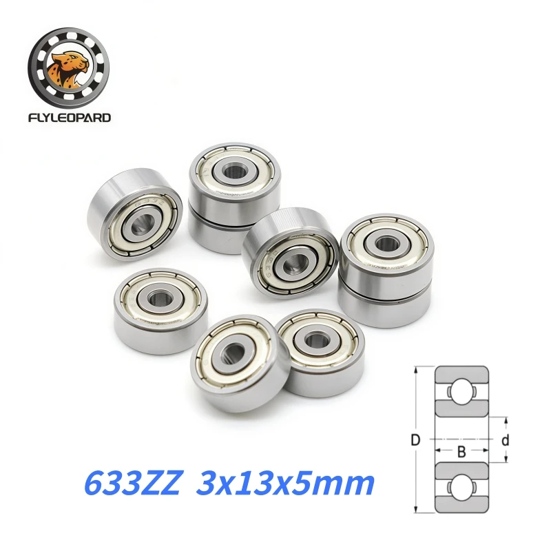 2/10Pcs ABEC-7 633 634 635 636 637 638 639 ZZ Miniature Deep Groove Ball Bearing 3-9mm Metal Shielded for RC Motor 3D Printer