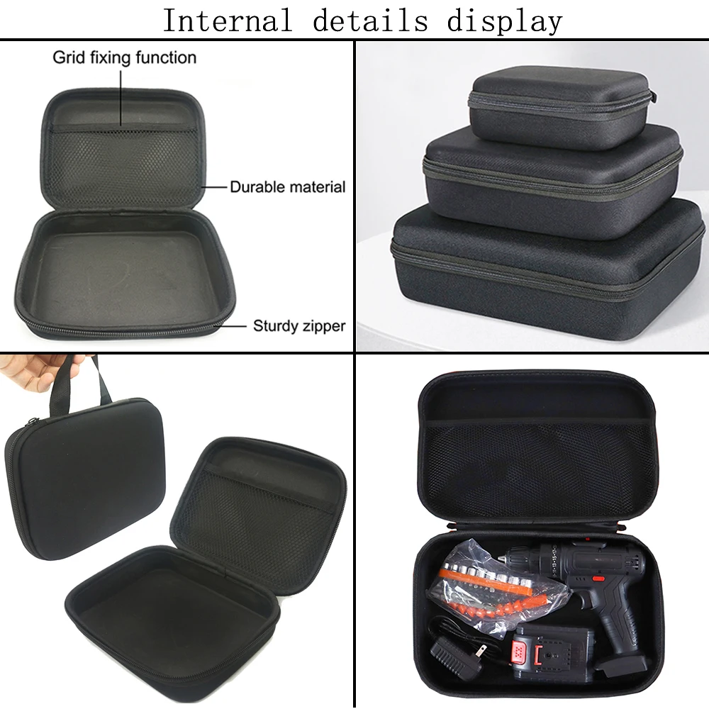 Shockproof Storage Bag Camera Carrying Case Travel Zipper Bags Portable Drill Tool Box Cable Charger Organizer Accessories Pouch