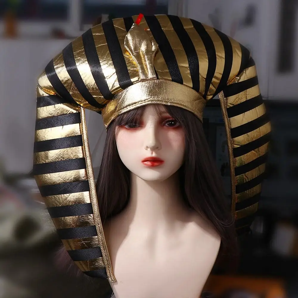 Snake Head Halloween Pharaoh Hat Headpiece Masquerade Party Egyptian King Hat Cosplay Costume Props Halloween Party Decorations