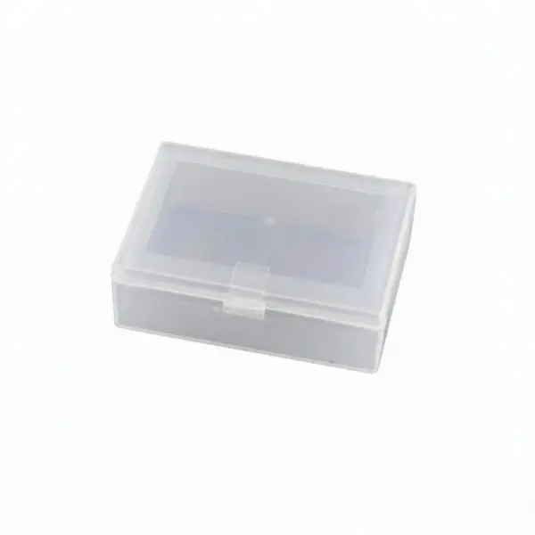 Card Storage Case Frosted PP Plastic Organizer Box with Lid Stackable Transparent Container for Desk and Drawers