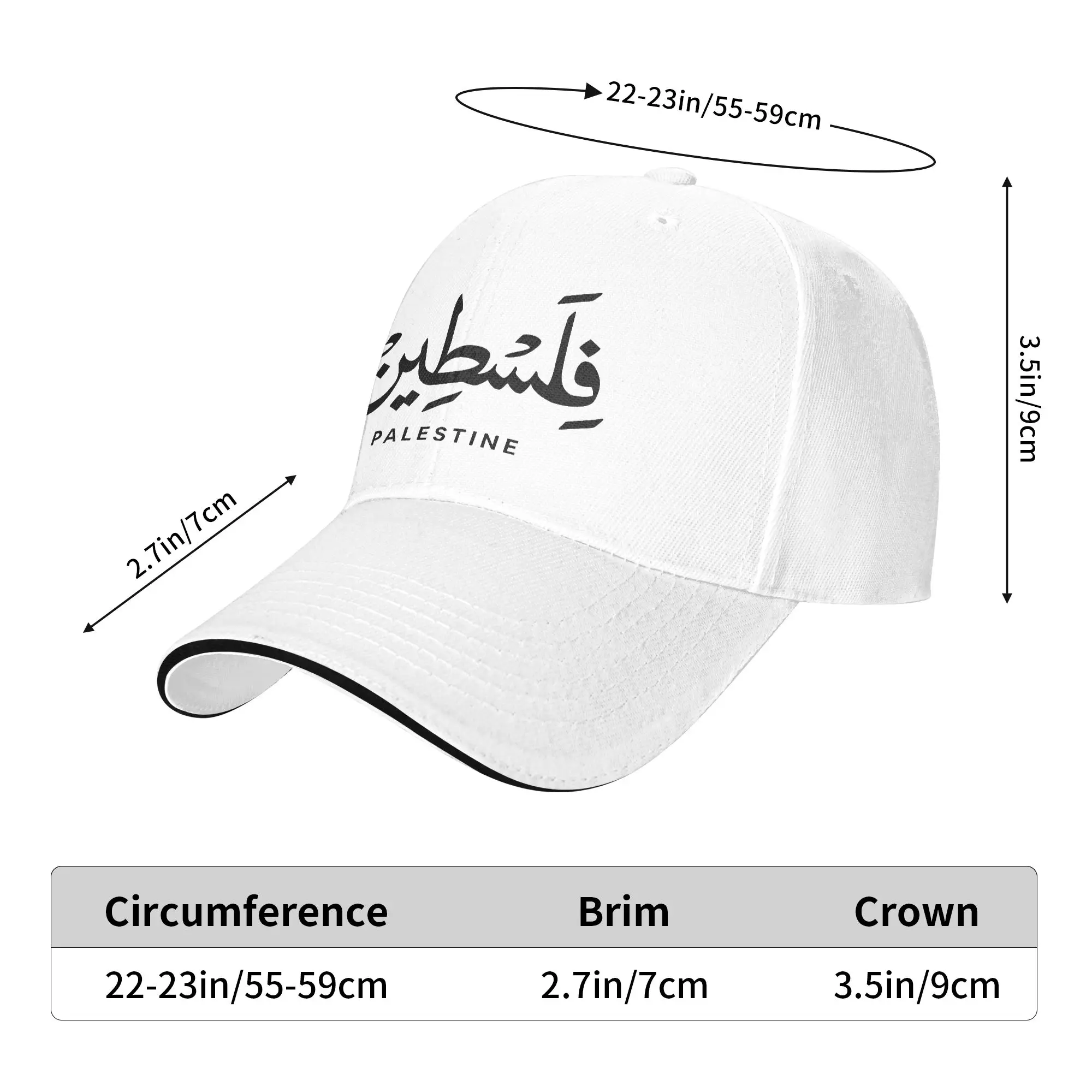 Palestine Arabic Sun Baseball Cap  Summer Fashion Hip Hop Hats For Unisex-Teens Hunting Camping Baseball Caps view 5