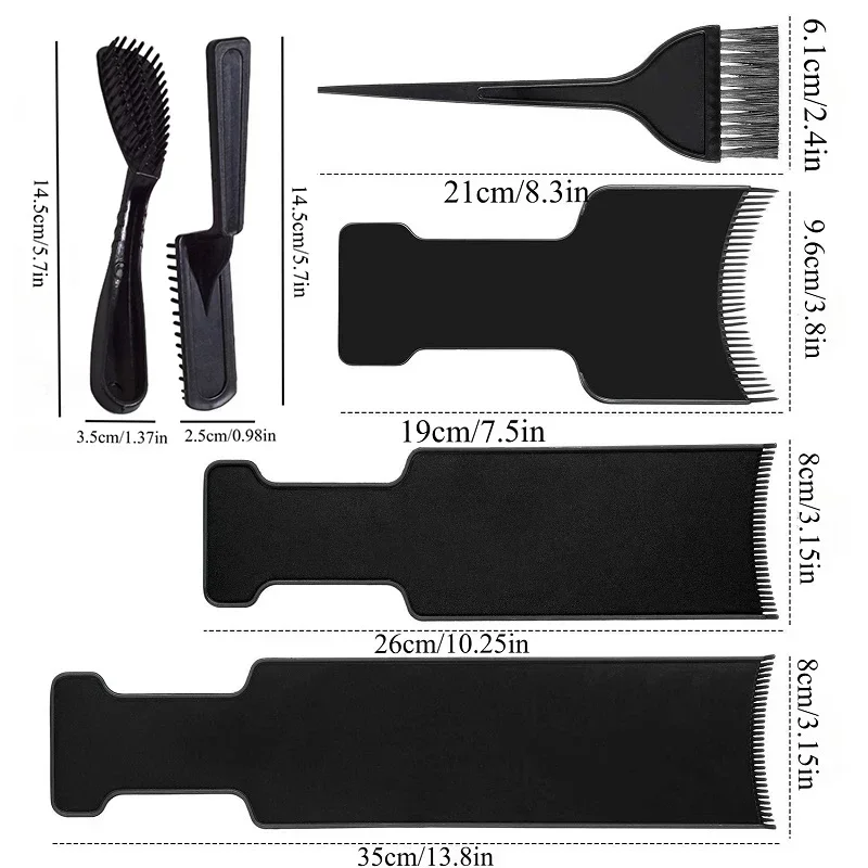 Barber Professional Salon Hair Highlight Dyeing Board Plates Apron Brush Hair Dye Comb Barber Hairdresser Coloring Tools