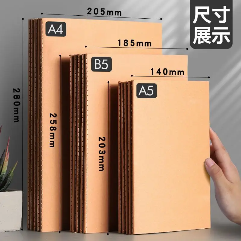 Thickened Cow Leather A5 Notebook B5 Student Grid Booklet Simple A4 Mesh Crossbar Leather Journal For School Study