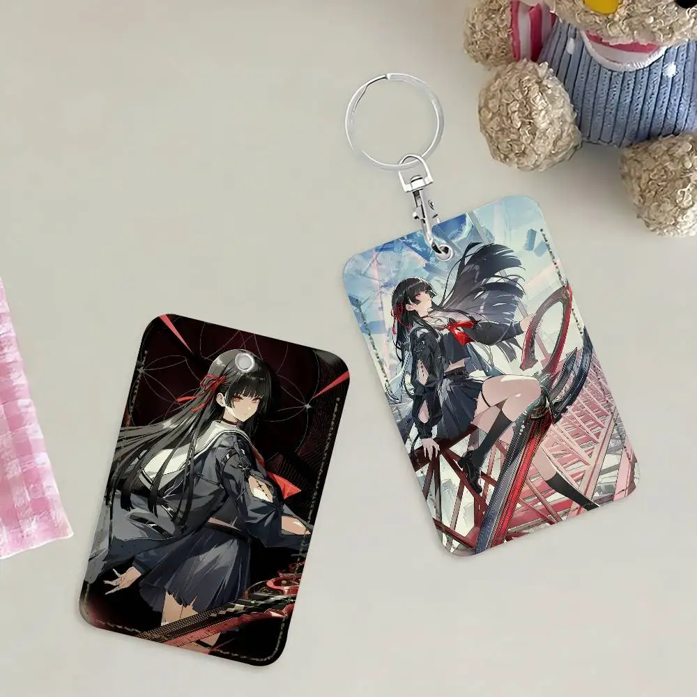 Game Wuthering Waves Chisa Card Holder Keychain Key Ring Door Lock Access Protective Case For Security Gift
